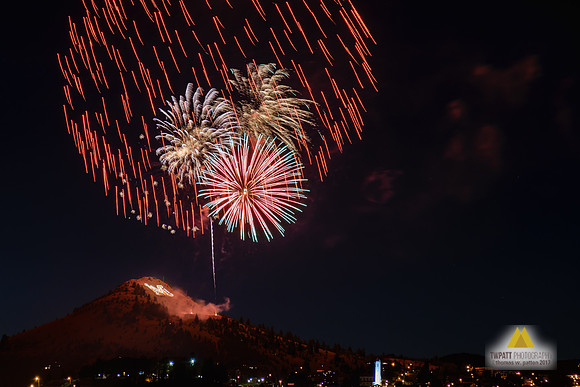 Fireworks from Big Butte