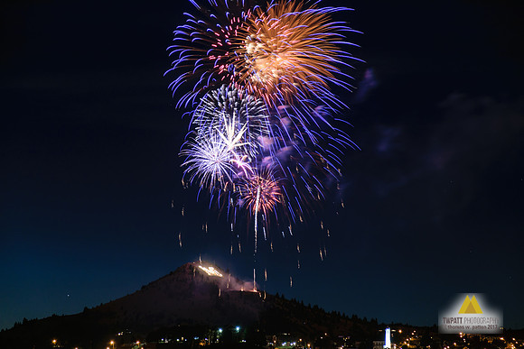 Fireworks from Big Butte