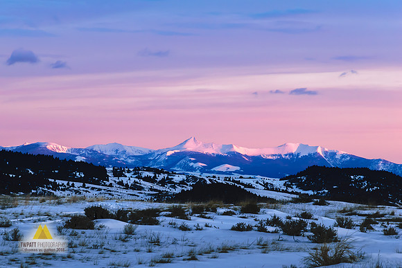 Spring alpenglow