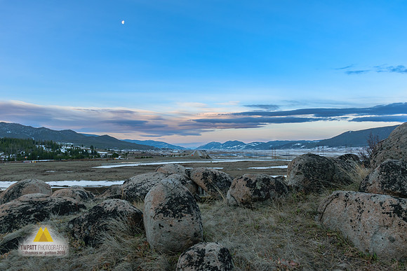 Rocks, Clouds, Moon